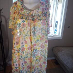 Modcloth Yellow and Blue Floral Dress